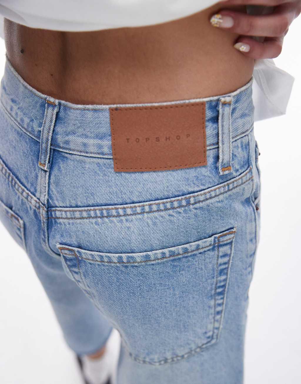 Topshop denim board jort in bleach Product Image