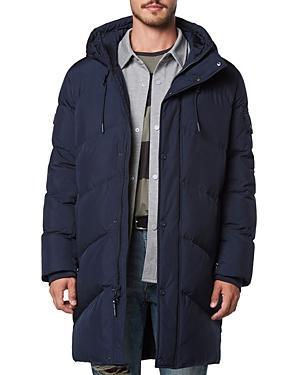 Andrew Marc Sullivan Chevron Quilted Knee Length Parka with Hood Product Image