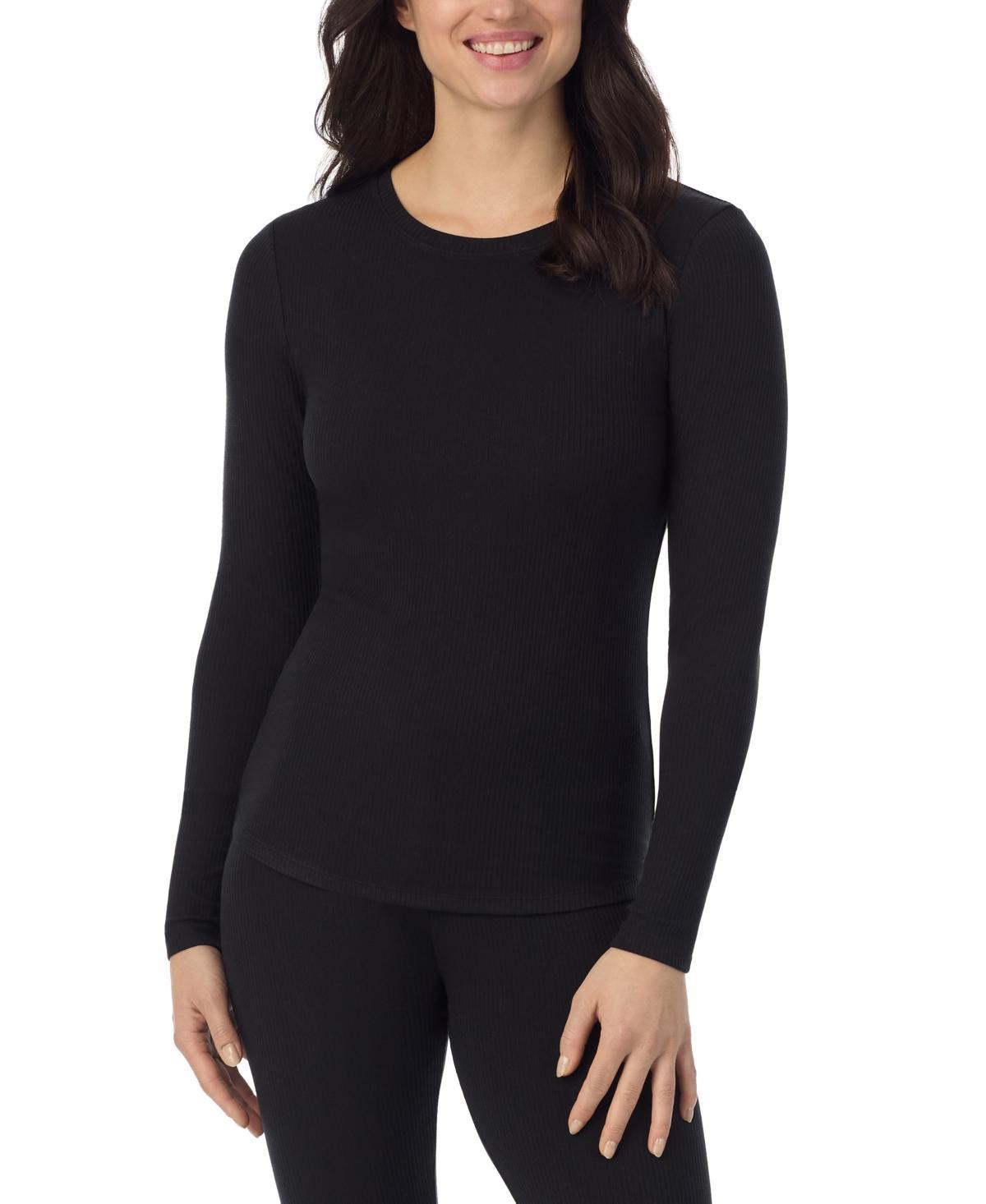 Cuddl Duds Womens Ribbed Crewneck Long-Sleeve Top Product Image