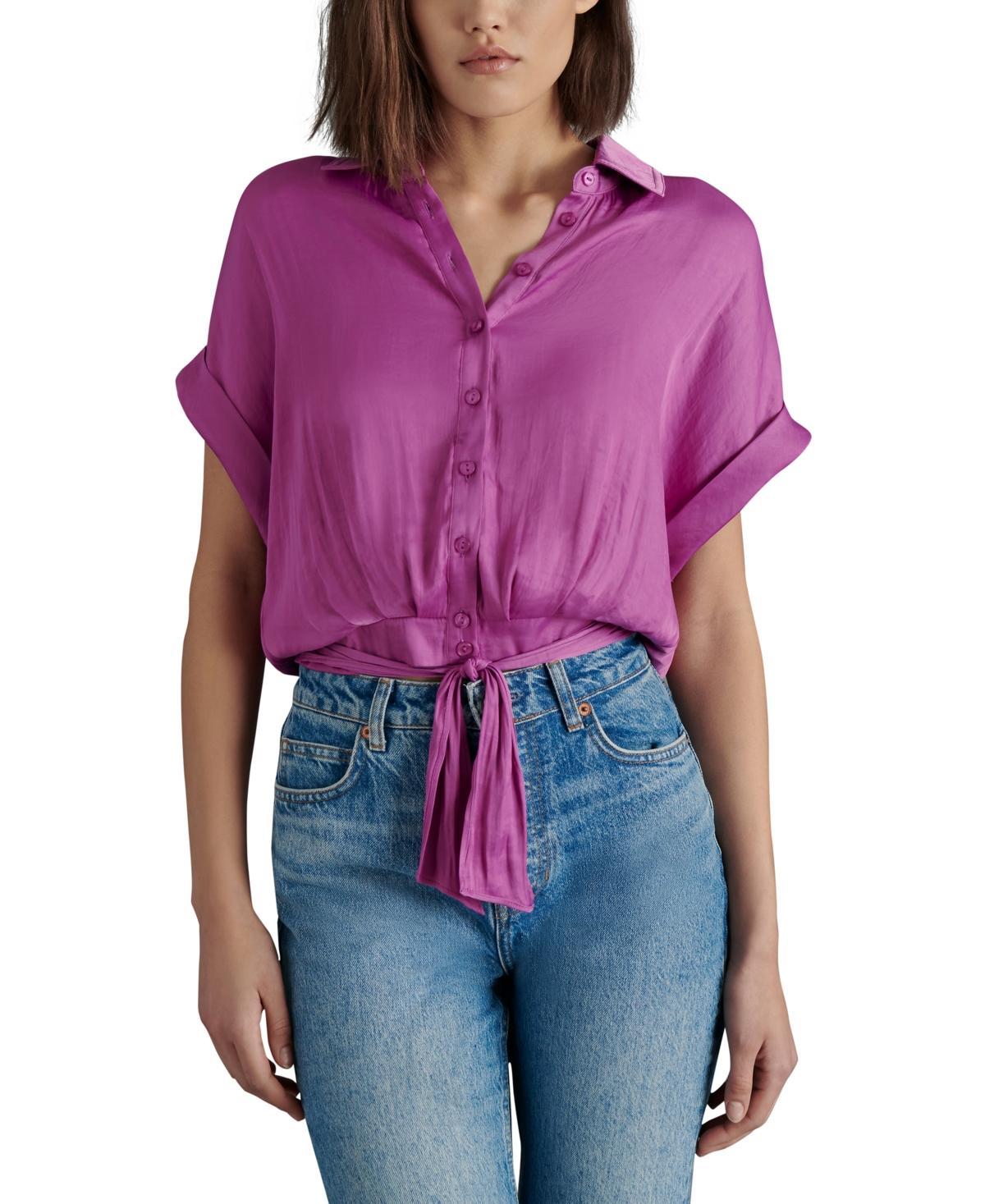 Women's Tori Button-Front Tie-Hem Top Product Image