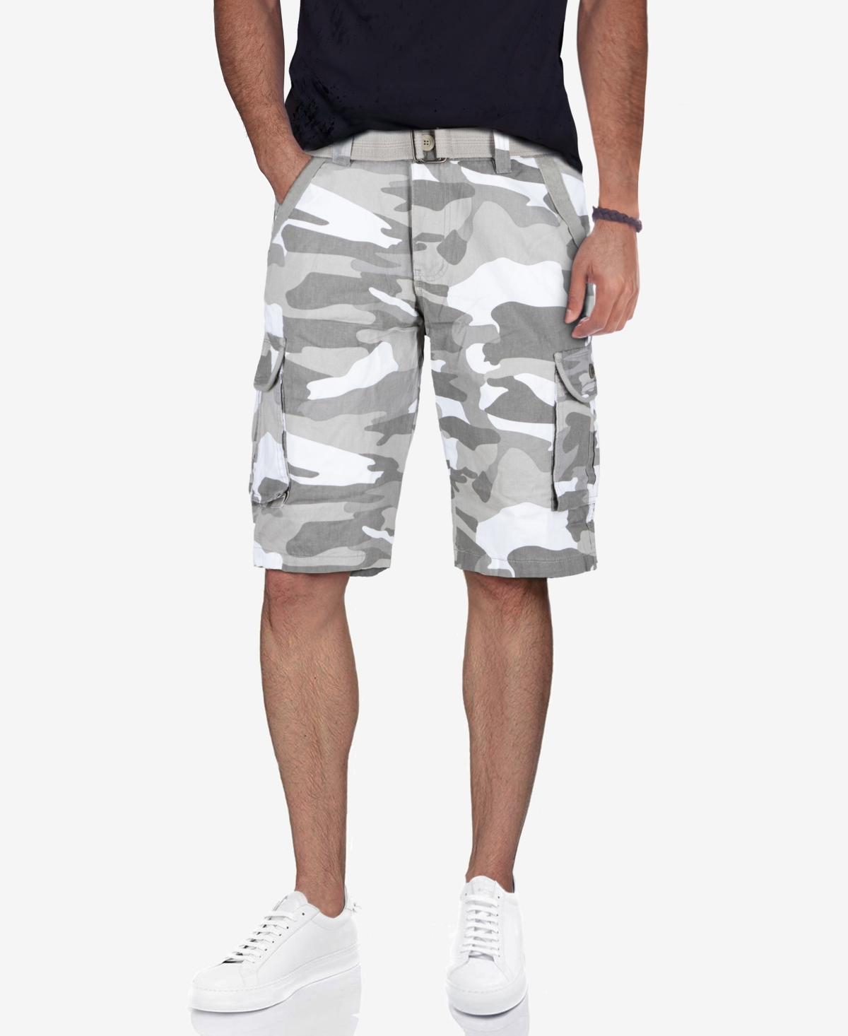 Mens Belted Twill Tape Cargo Shorts Product Image