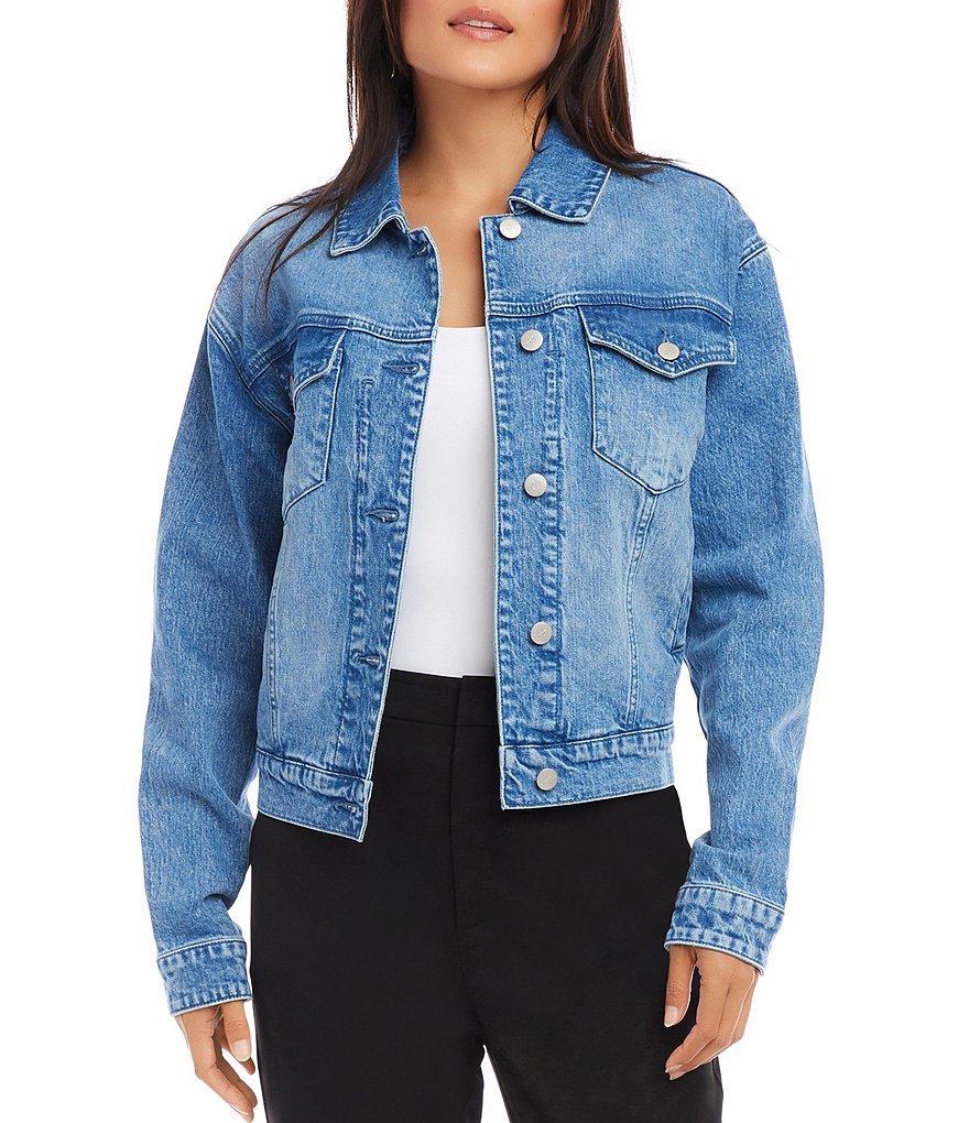 Karen Kane Jean Button Front Jacket Product Image