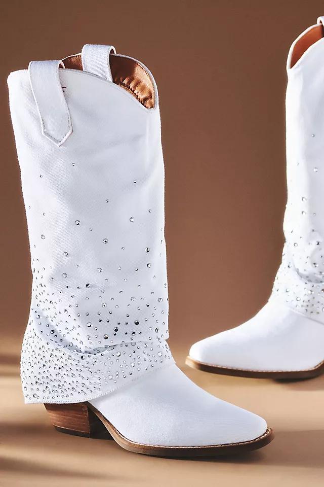 Dingo Eye Candy Rhinestone Denim Western Boots Product Image