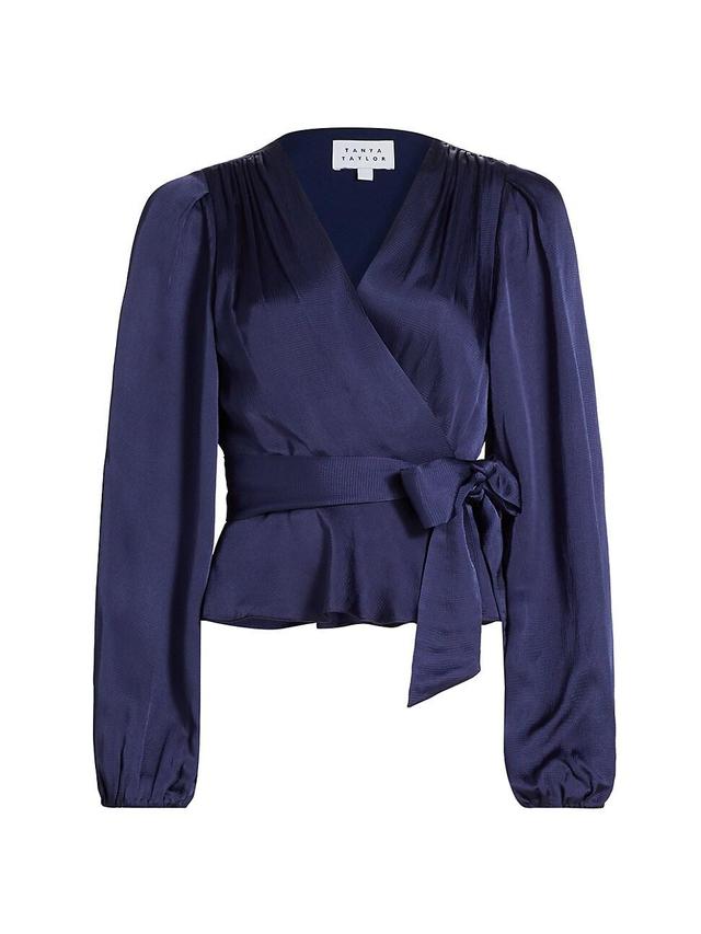 Womens Blaire Satin Wrap Top Product Image