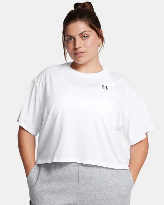 Womens UA Boxy Crop Logo Short Sleeve Product Image