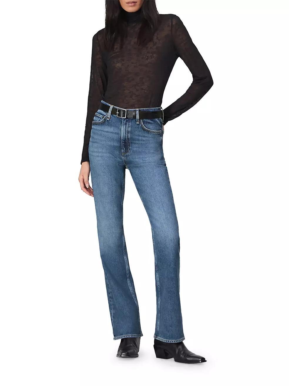 Peyton High-Rise Boot-Cut Jeans Product Image