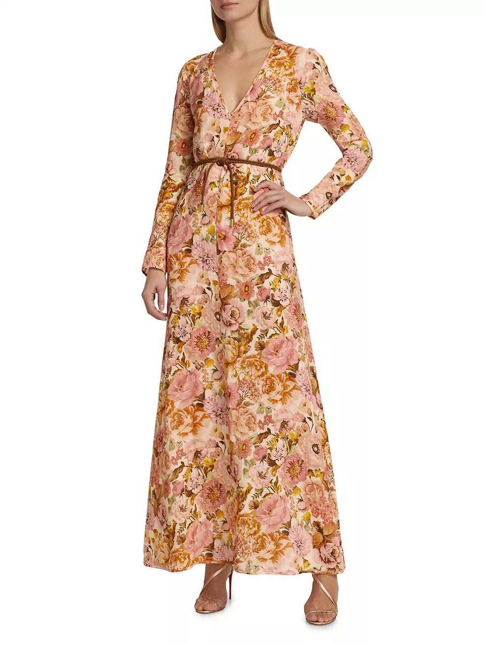 Golden Plunge Maxi Dress Product Image