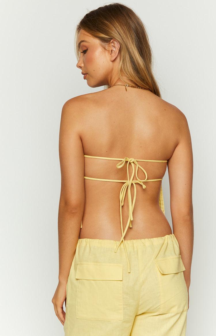 Ibiza Yellow Strapless Top Product Image