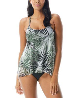 Coco Reef Printed Mesh Bra Sized Tankini Top Bottoms Product Image