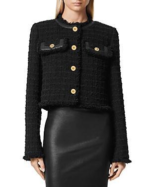 Womens Textured Tweed Heritage Jacket Product Image