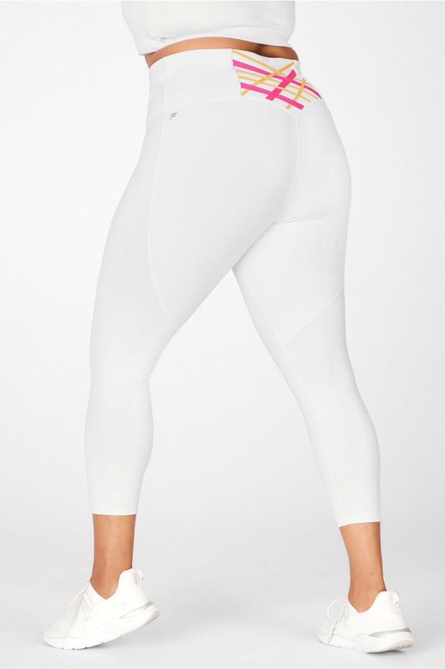 Fabletics Boost 7/8 Legging Womens white plus Size 4X Product Image