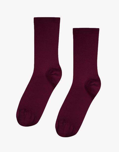 Women Classic Organic Sock - Oxblood Red Product Image