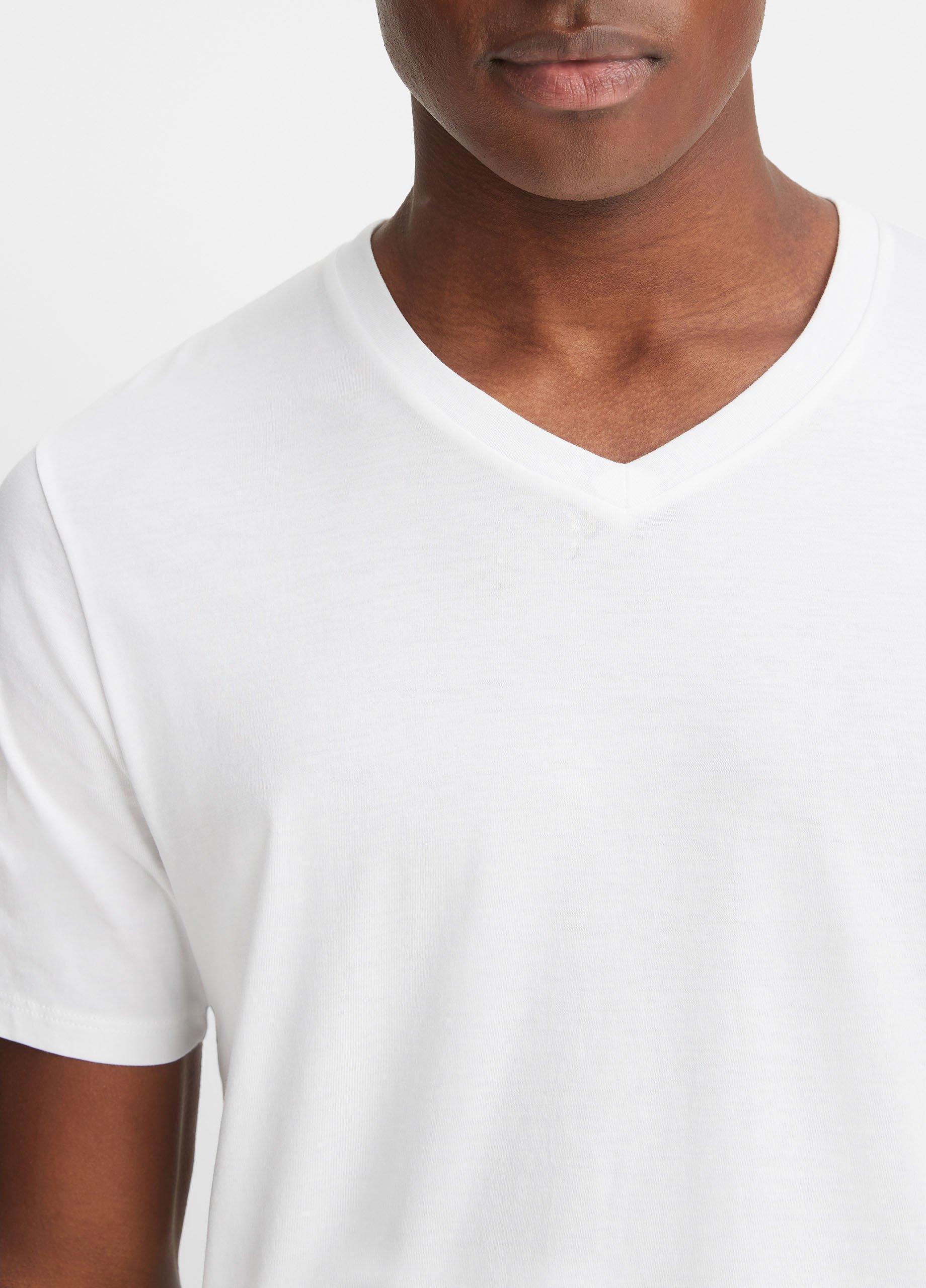 Pima Cotton V-Neck T-Shirt Product Image