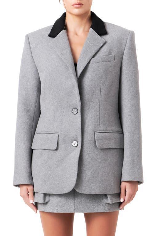 Grey Lab Oversize Wool Blend Blazer Product Image