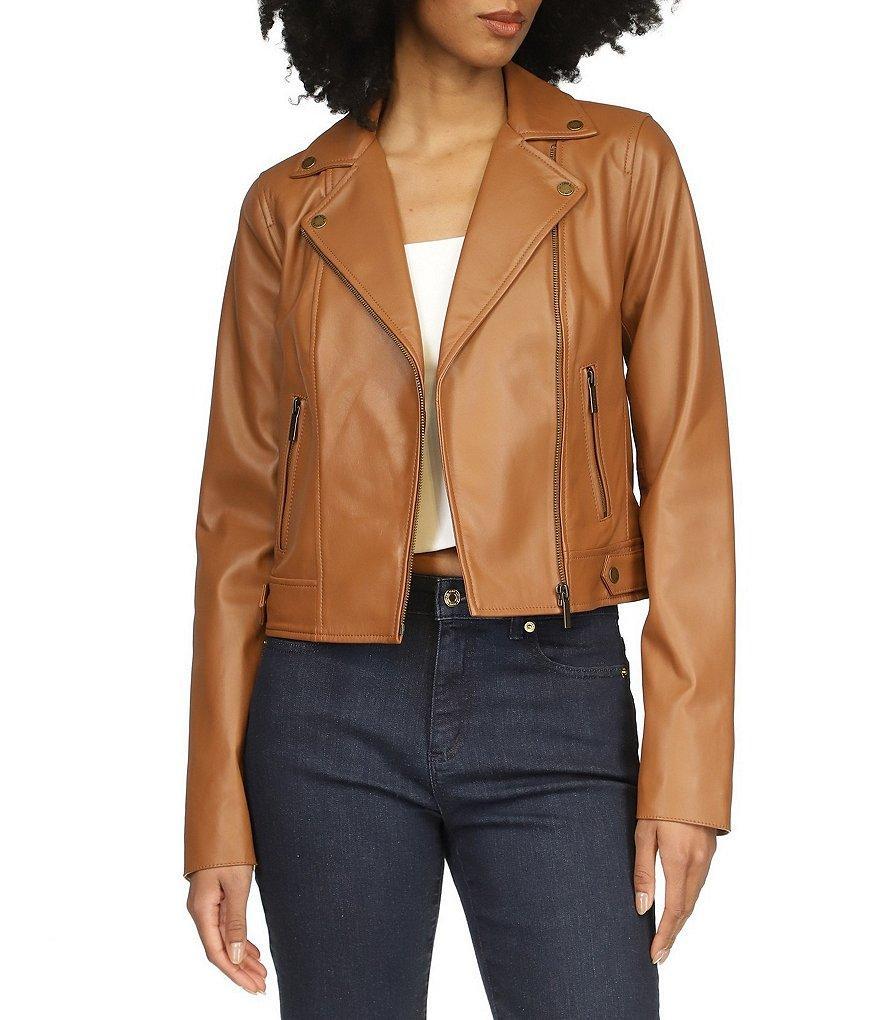 MICHAEL Michael Kors Lamb Leather Moto Jacket product image