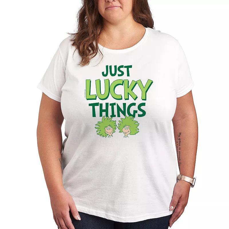 Plus Size Dr. Seuss Just Lucky Things Graphic Tee, Womens Product Image