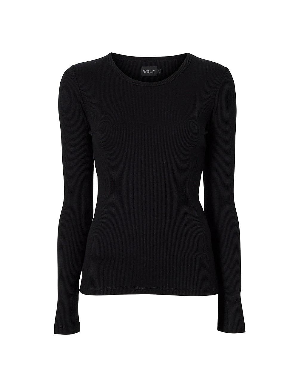 Womens Rivington Rib-Knit Blouse Product Image