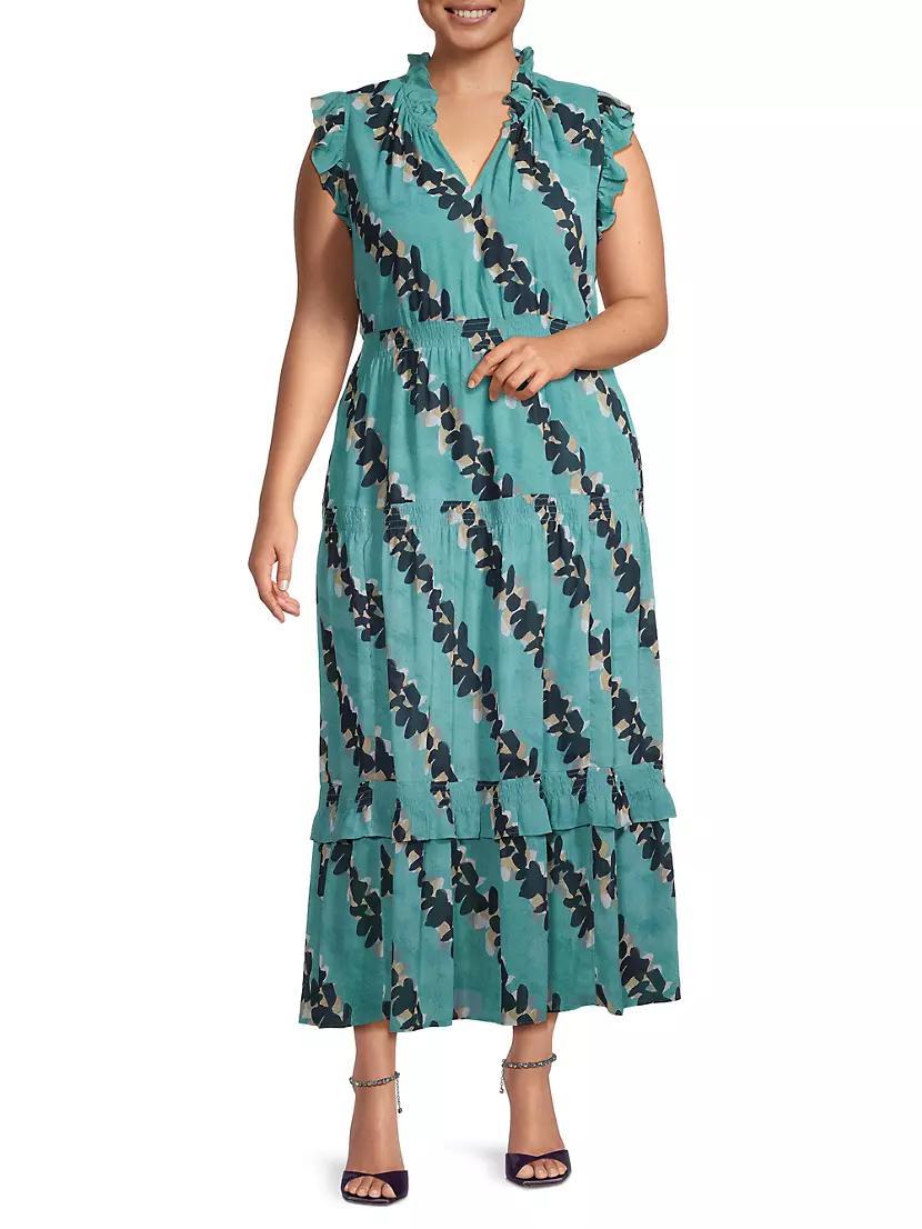 Rolling Reef Ruffled Maxi Dress Product Image