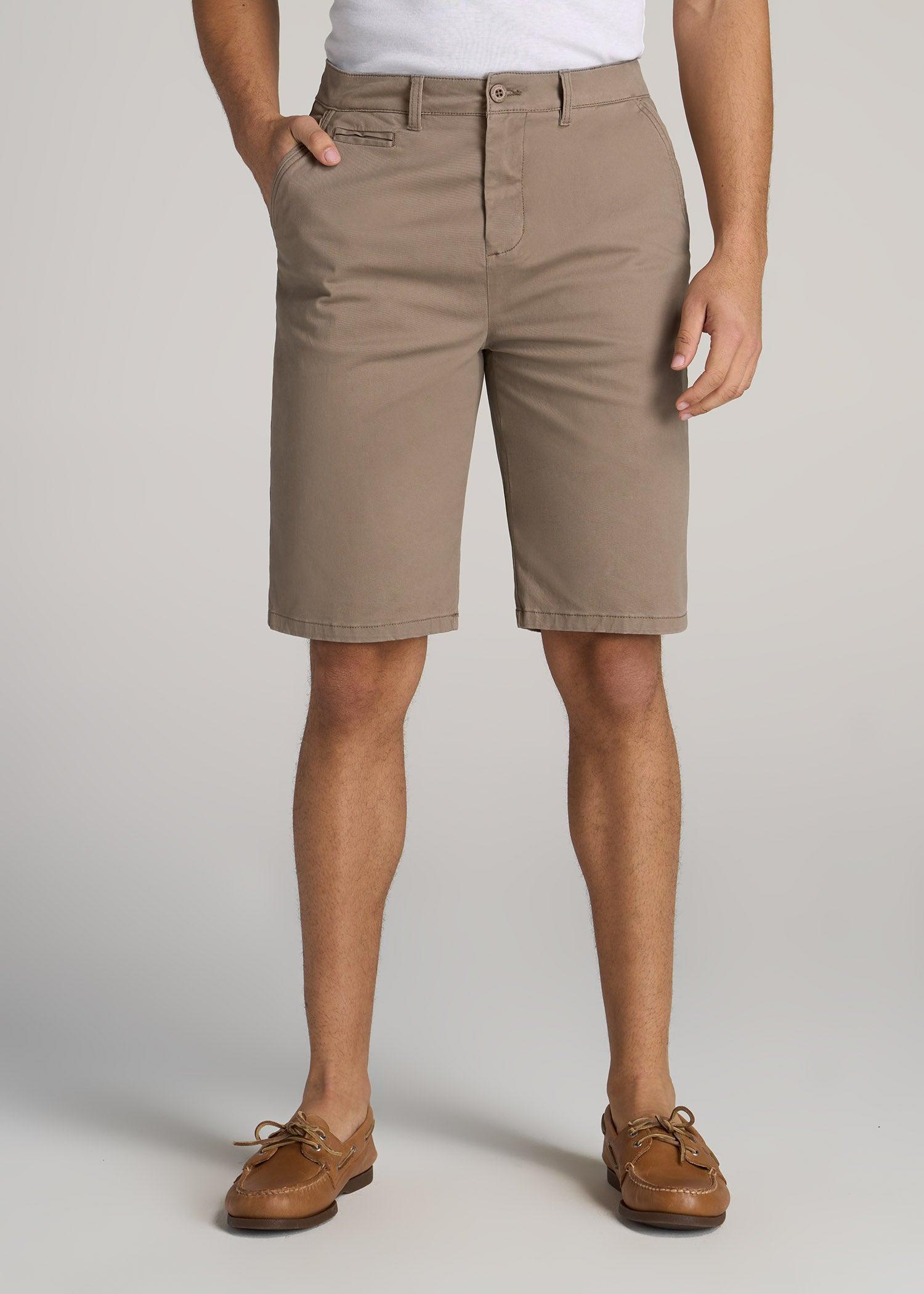 Chino Shorts for Tall Men in Dark Sand Product Image