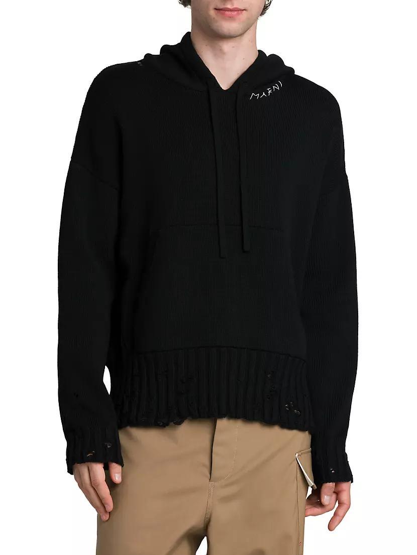 Distressed Hooded Sweater Product Image