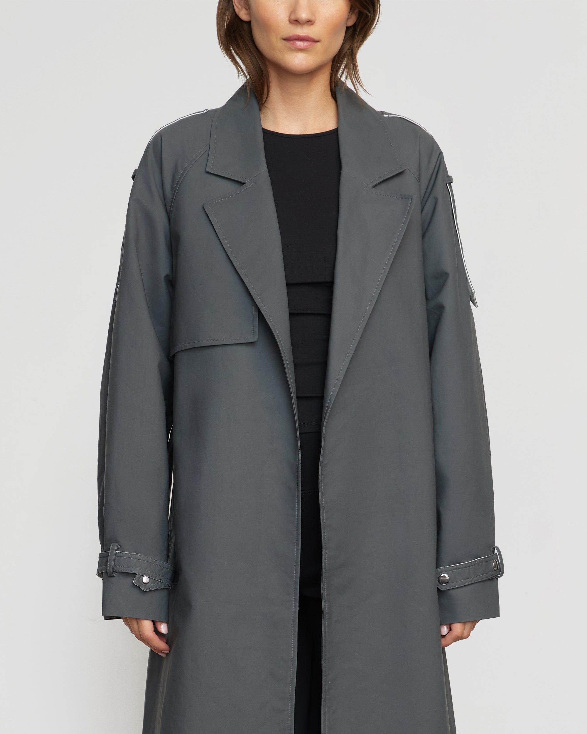 Rhea Contrast Trim Trench Coat Product Image