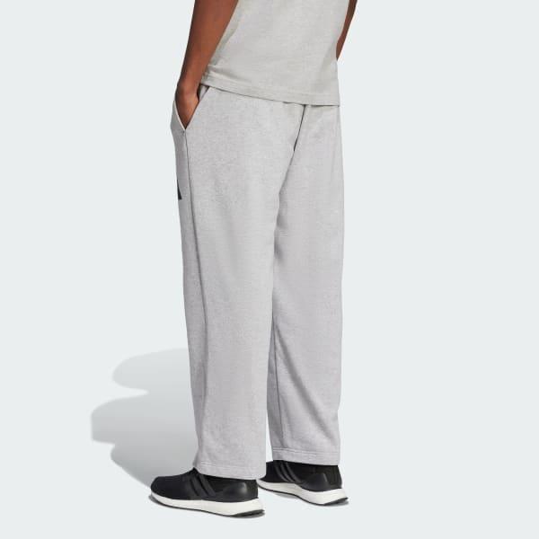 adidas Essentials Wide Leg 3 Bar Logo Pants Medium Grey Heather S Mens Product Image