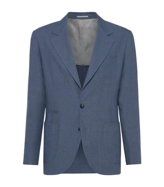 Patch-pocket Blazer In Indigo Product Image