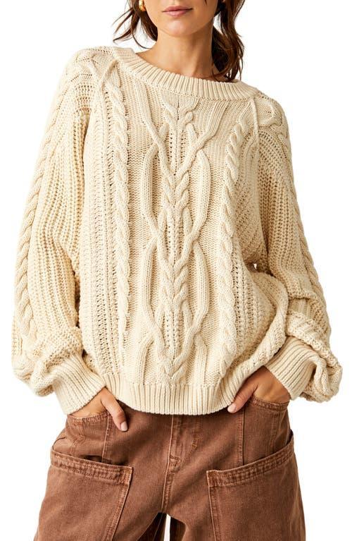 Free People Frankie Cable Cotton Sweater Product Image