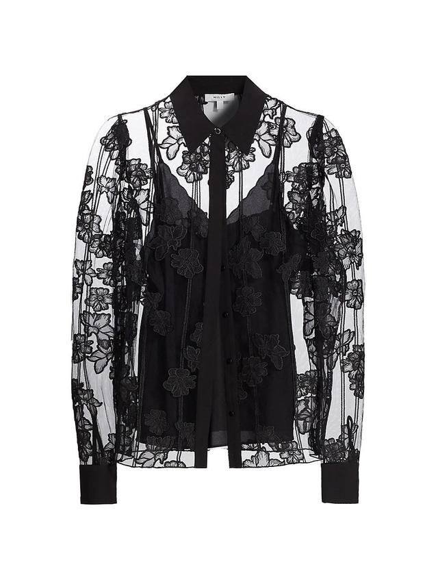 Womens Ashton Floral Embroidered Blouse Product Image