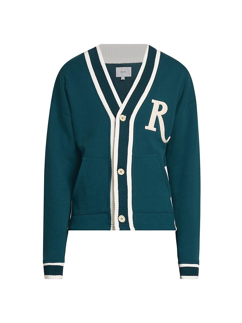 Mens Logo Patch Cotton Cardigan Product Image