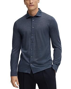 Boss Pointer Silk & Wool Regular Fit Shirt Product Image