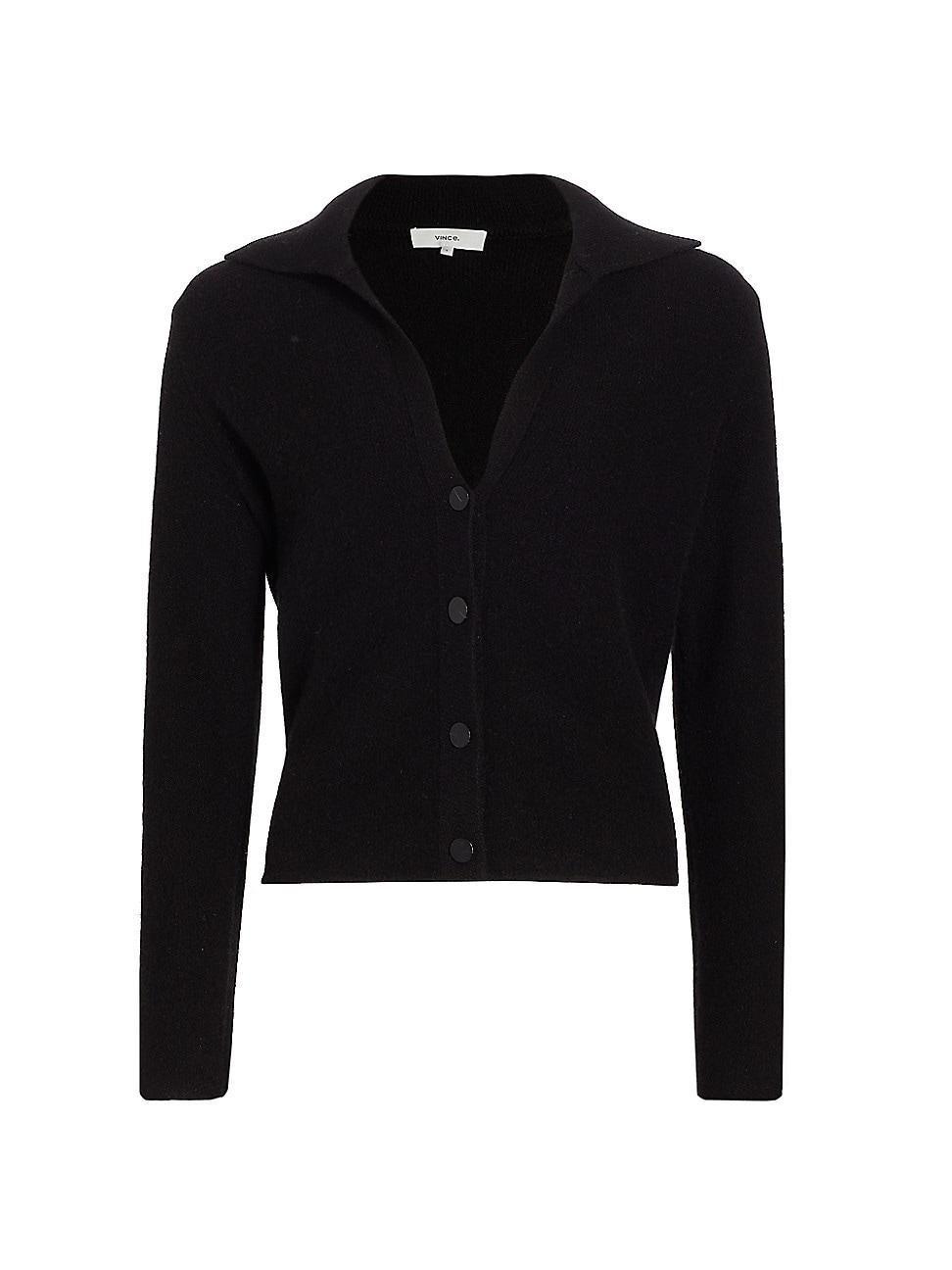 Womens Cashmere Polo Cardigan product image