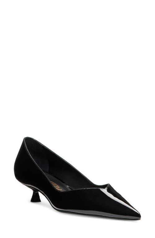 Stuart Weitzman Eva Kitten Heel Pointed Toe Pump Product Image