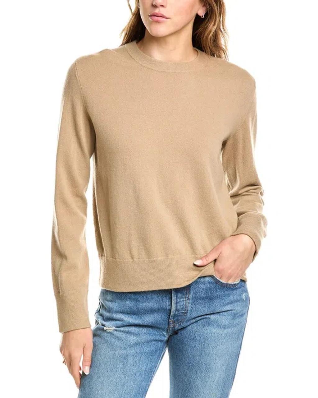 VINCE Wool & Cashmere-blend Sweater In Brown Product Image