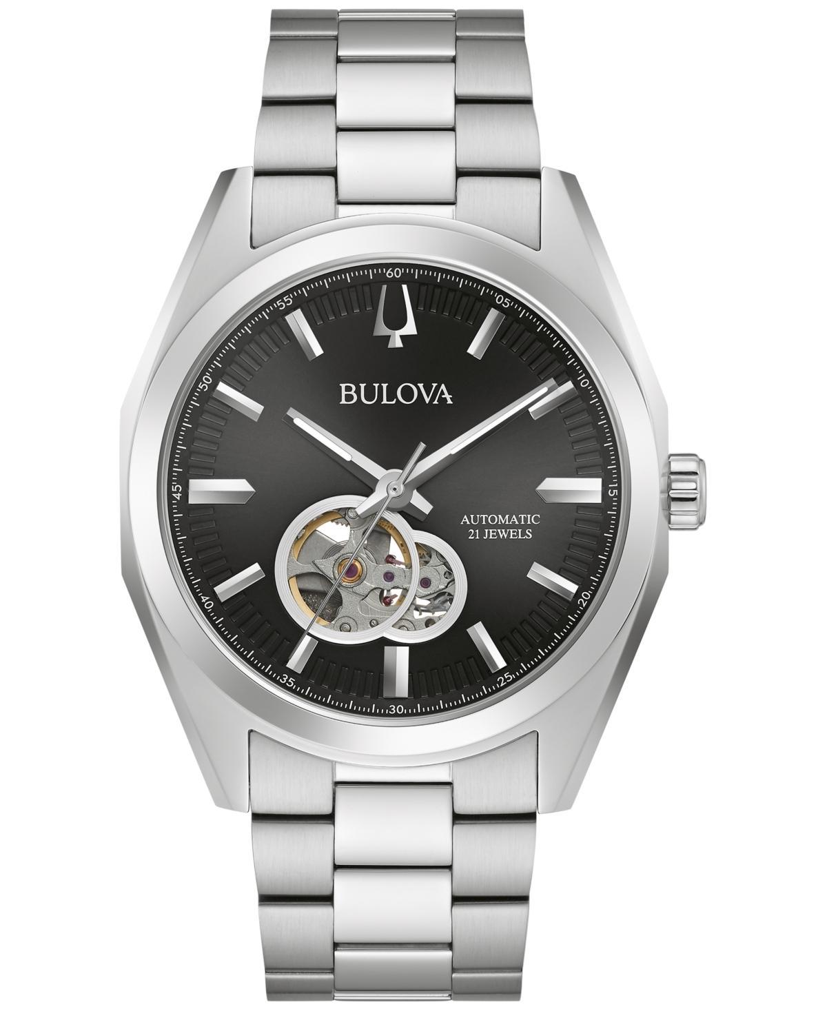 Bulova Mens Automatic Surveyor Stainless Steel Bracelet Watch 42mm Product Image