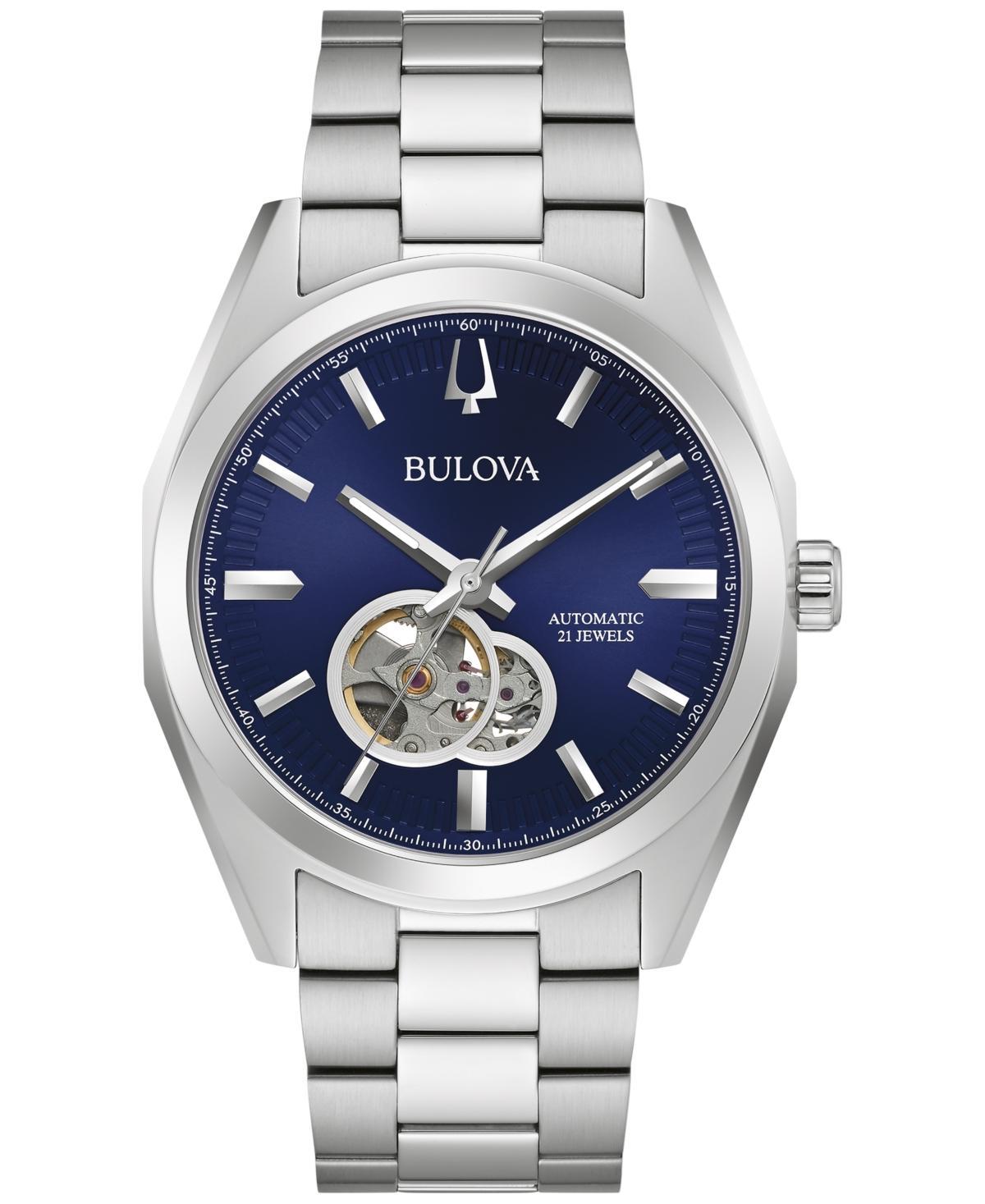 Bulova Mens Automatic Surveyor Stainless Steel Bracelet Watch 42mm Product Image