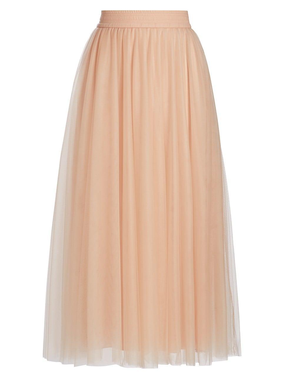 A-Line Tulle Midi Skirt Product Image