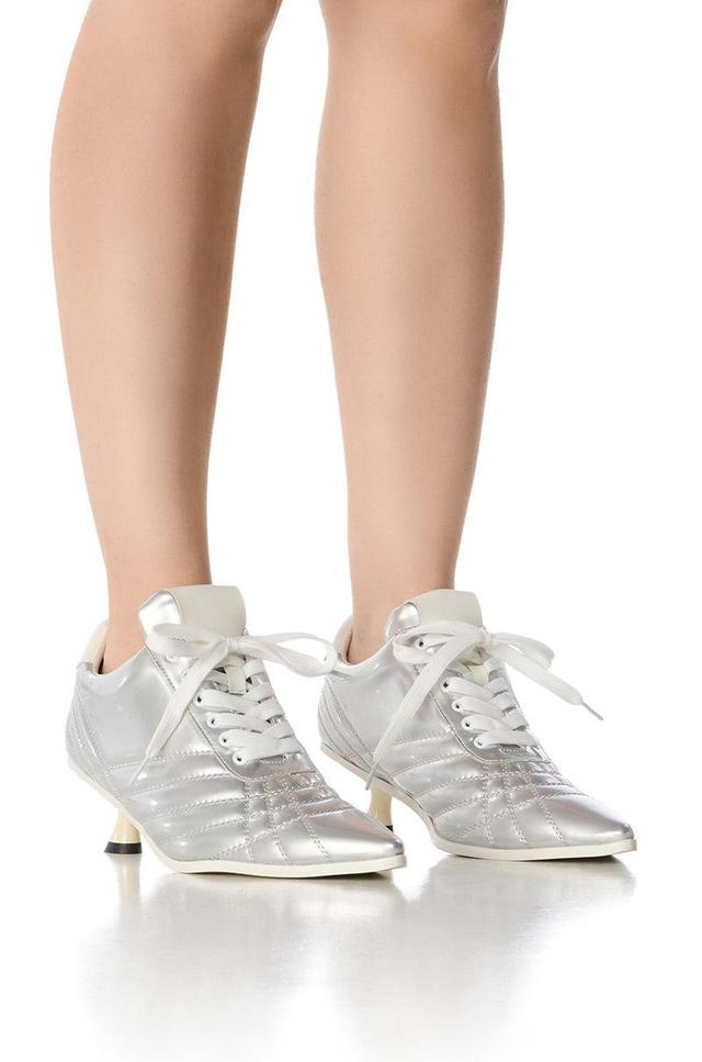 AZALEA WANG ATHLETIC PUMP IN SILVER Product Image