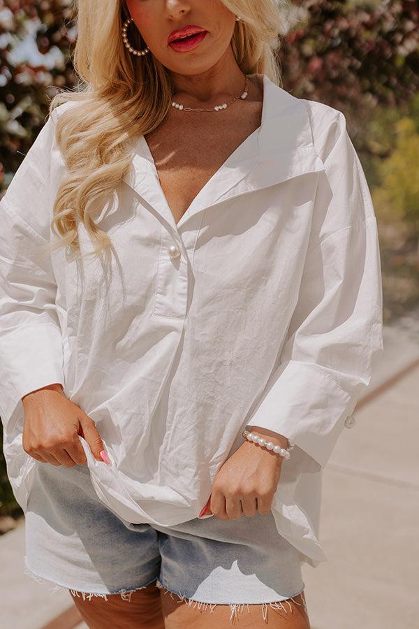 Manhattan Meeting Shift Top In White Curves Product Image