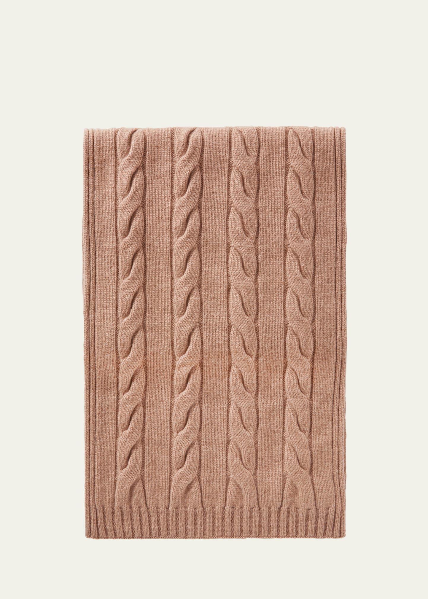 Cashmere Cable Knit Scarf Product Image