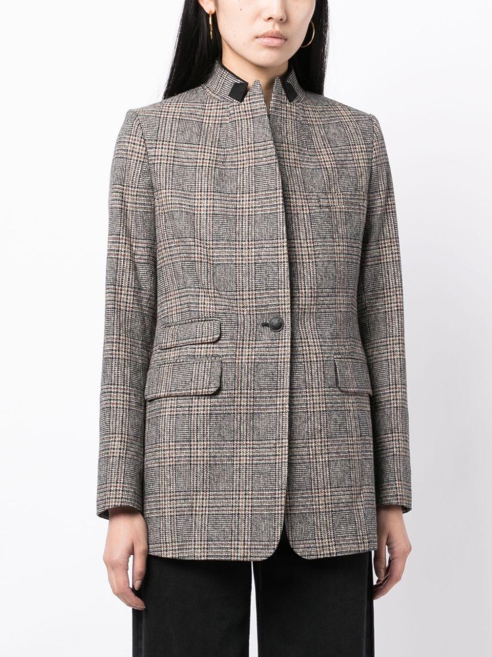 RAG & BONE Plaid-check Pattern Single-breasted Blazer In Brown Product Image