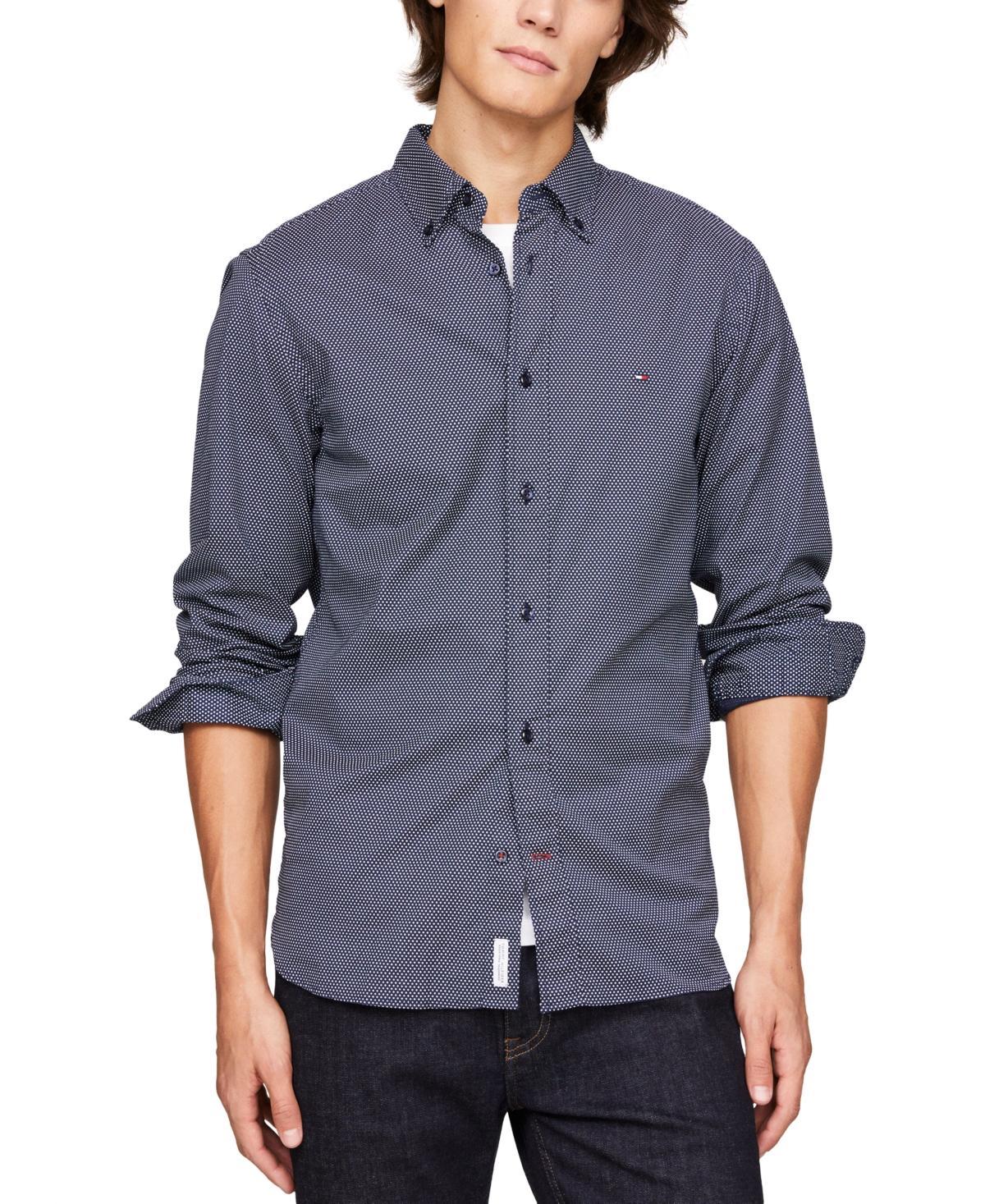 Tommy Hilfiger Mens Poplin Long Sleeve Button-Down Shirt Product Image