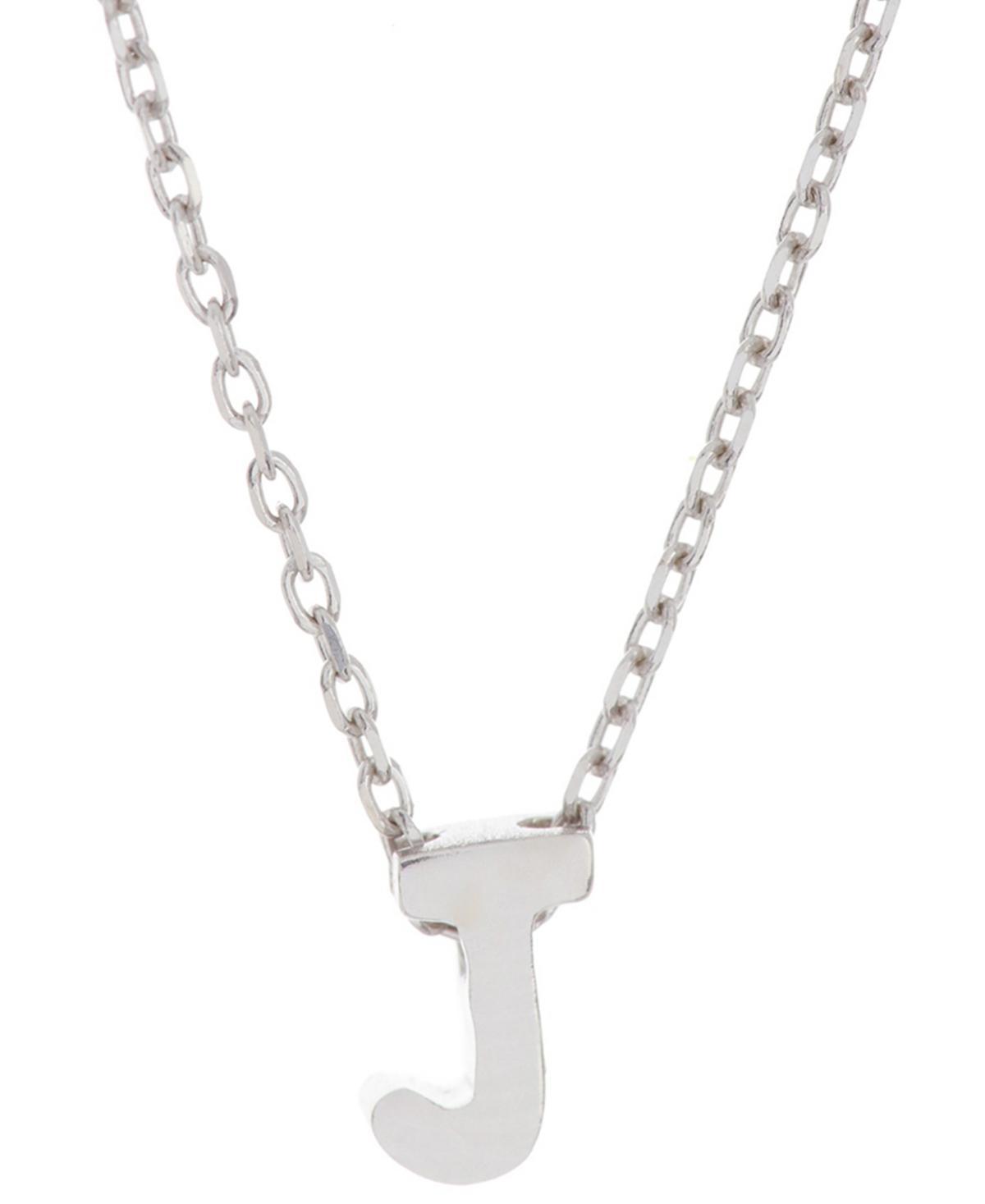 Adornia Rhodium-Plated Mini Initial A Pendant Necklace, 16 + 2 extender - J Product Image