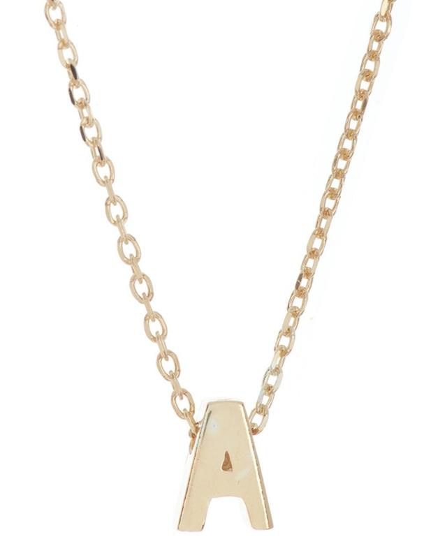 Adornia 14k -Plated Mini Initial Pendant Necklace, 16 + 2 extender - G Product Image