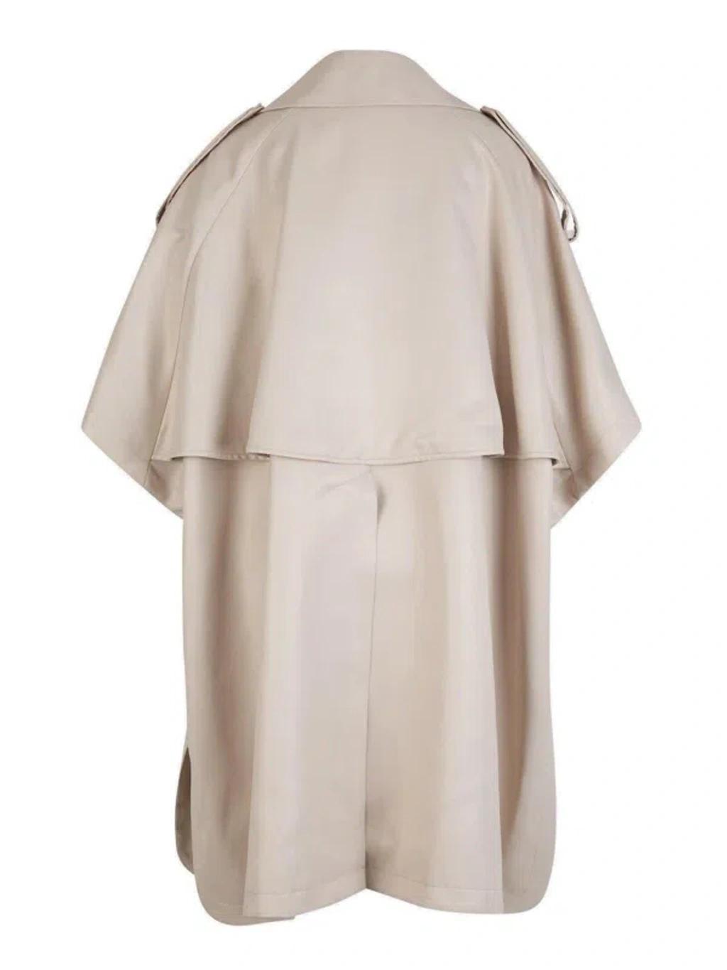 MAX MARA Double-breasted Trench Coat In Beige Product Image