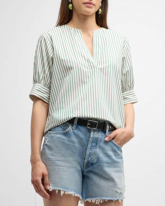 V-Neck Popover Top Product Image