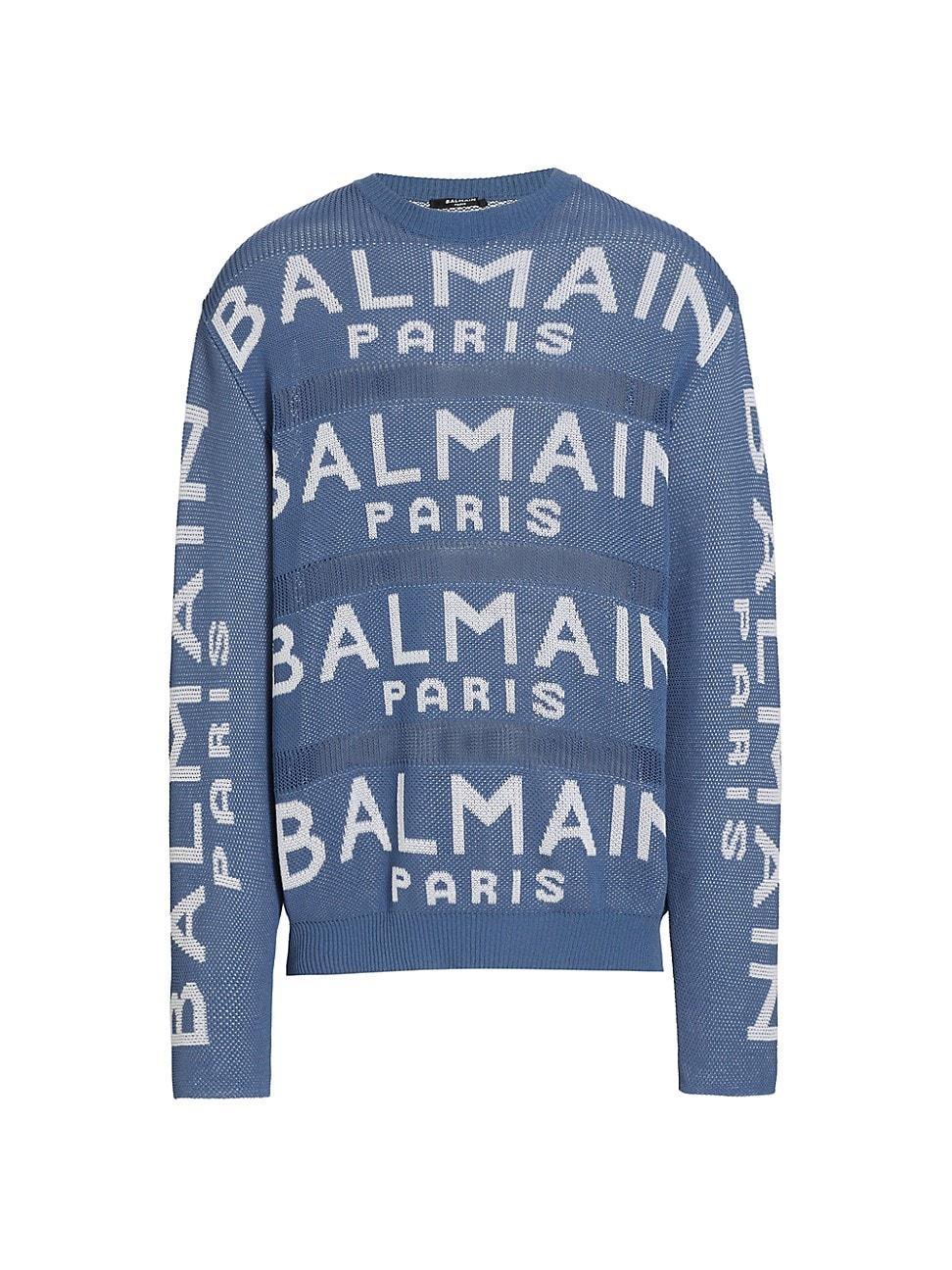 Mens Balmain Knit Crewneck Sweater Product Image