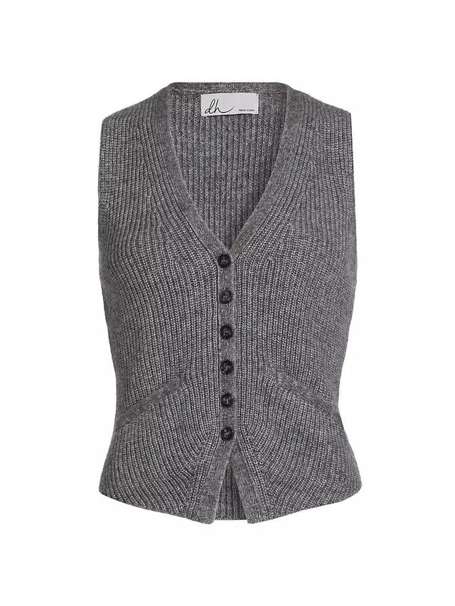 Mazie Ribbed Wool-Blend Vest Product Image