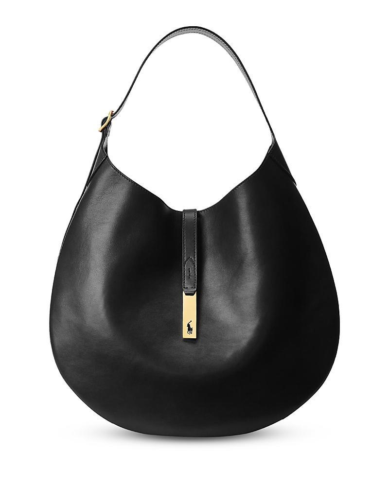 Womens Large Polo ID Leather Shoulder Bag Product Image