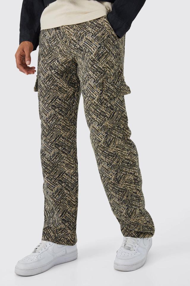 Relaxed Fit Tapestry Pants | boohooMAN USA Product Image